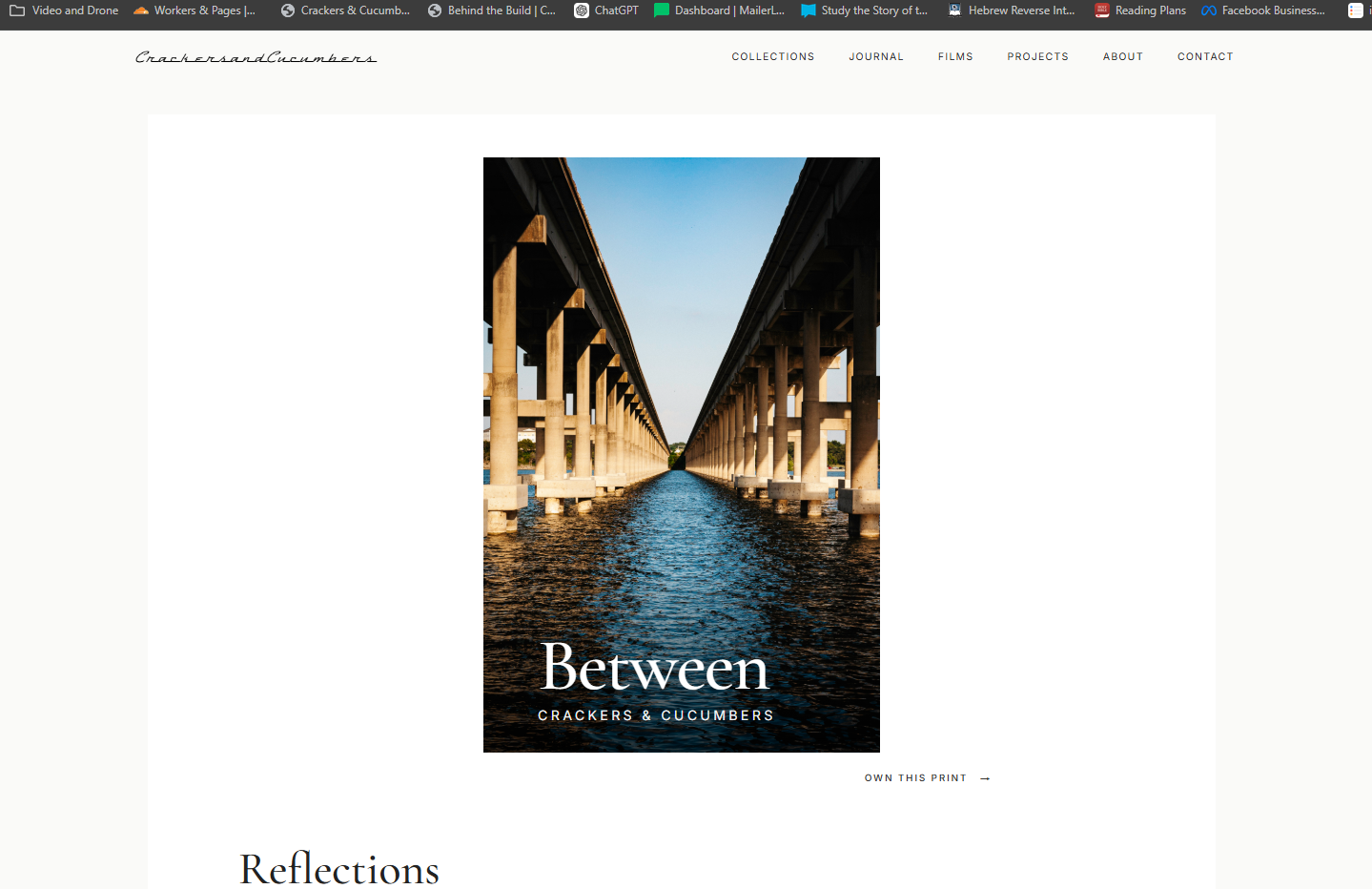 The photograph Between displayed at a balanced size on its finished artwork page