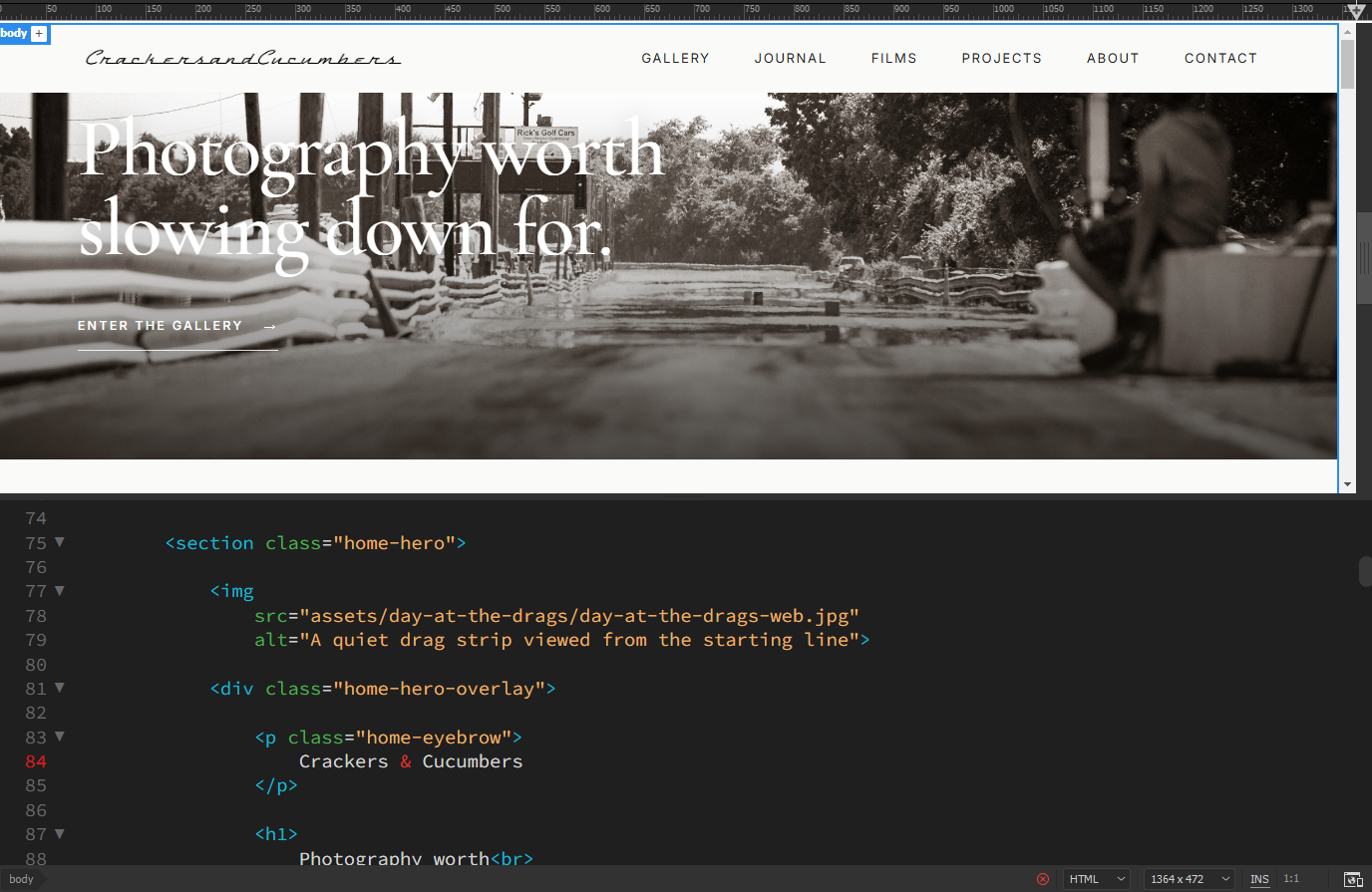 Behind the Build of the Crackers and Cucumbers website